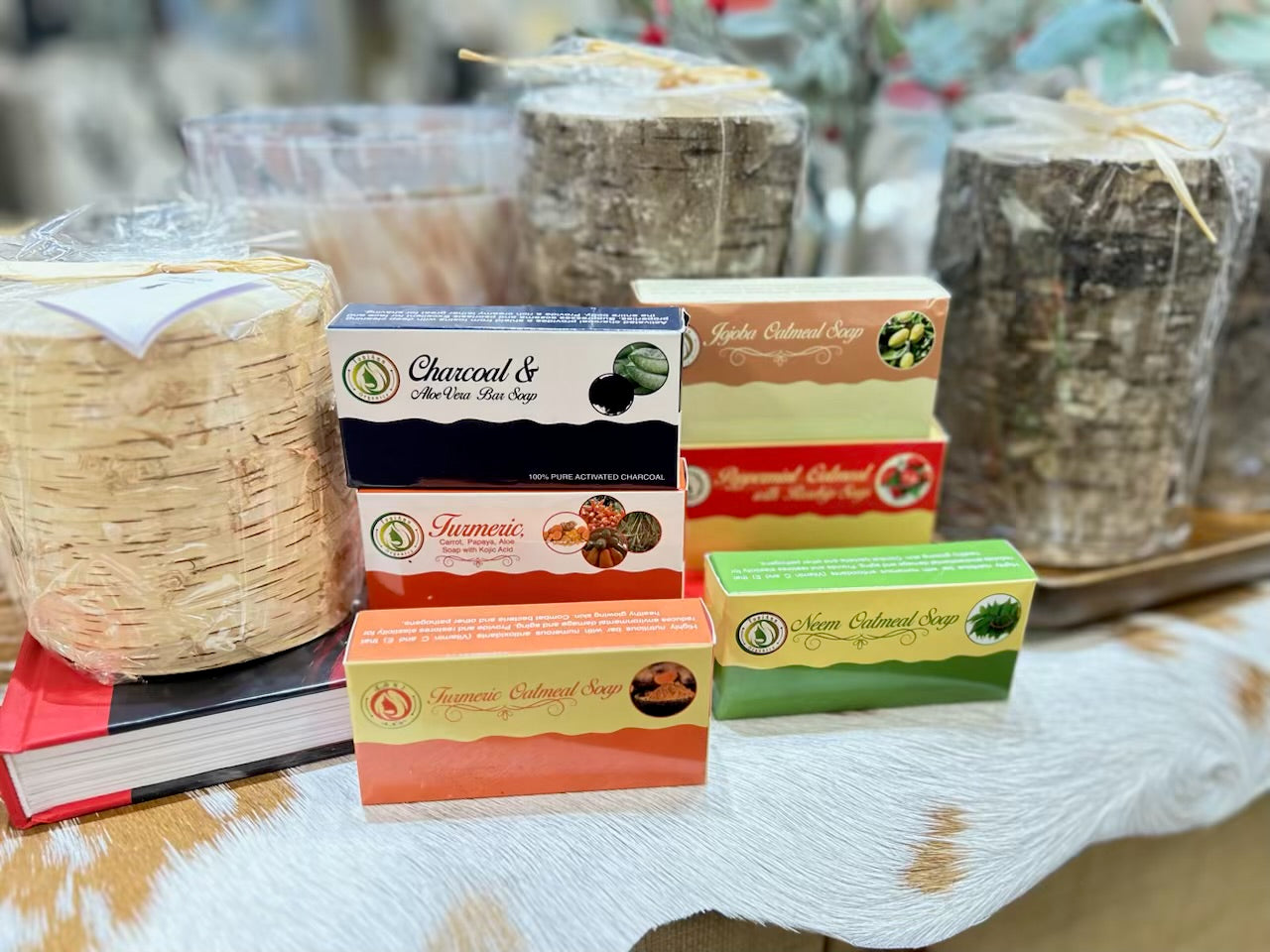 Turmeric Carrot Papaya Aloe Soap with Kojic Acid - Brightening Bar for Face & Body