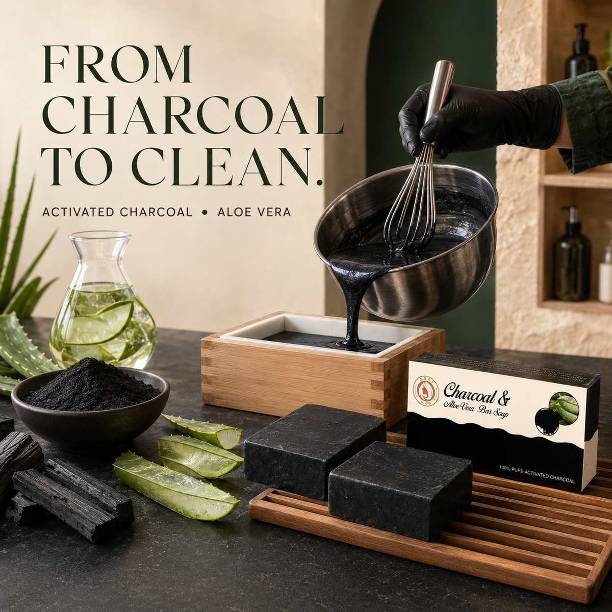 TAO Activated Charcoal Aloe Soap