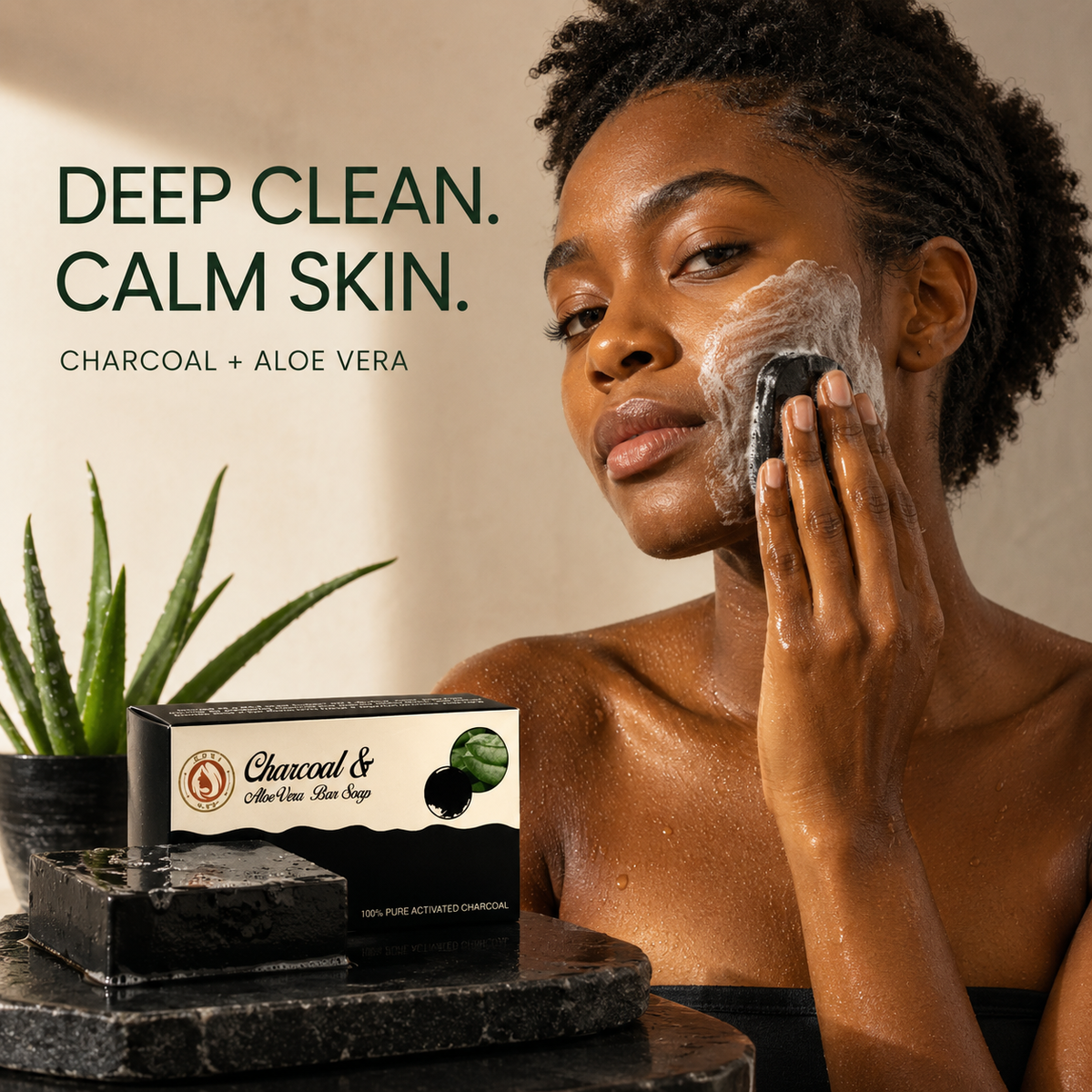TAO Activated Charcoal Aloe Soap