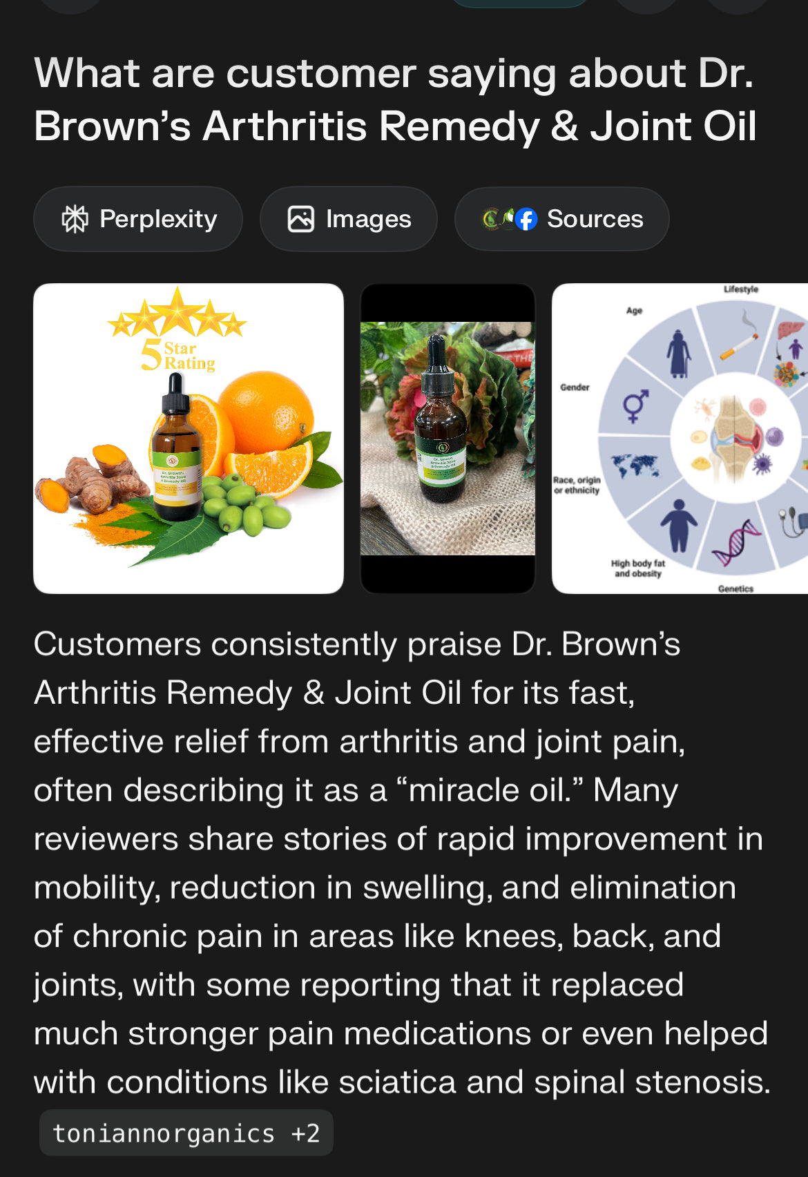 Dr. Brown's Arthritis Remedy & Joint Miracle Pain Oil - Blessed with Prayer