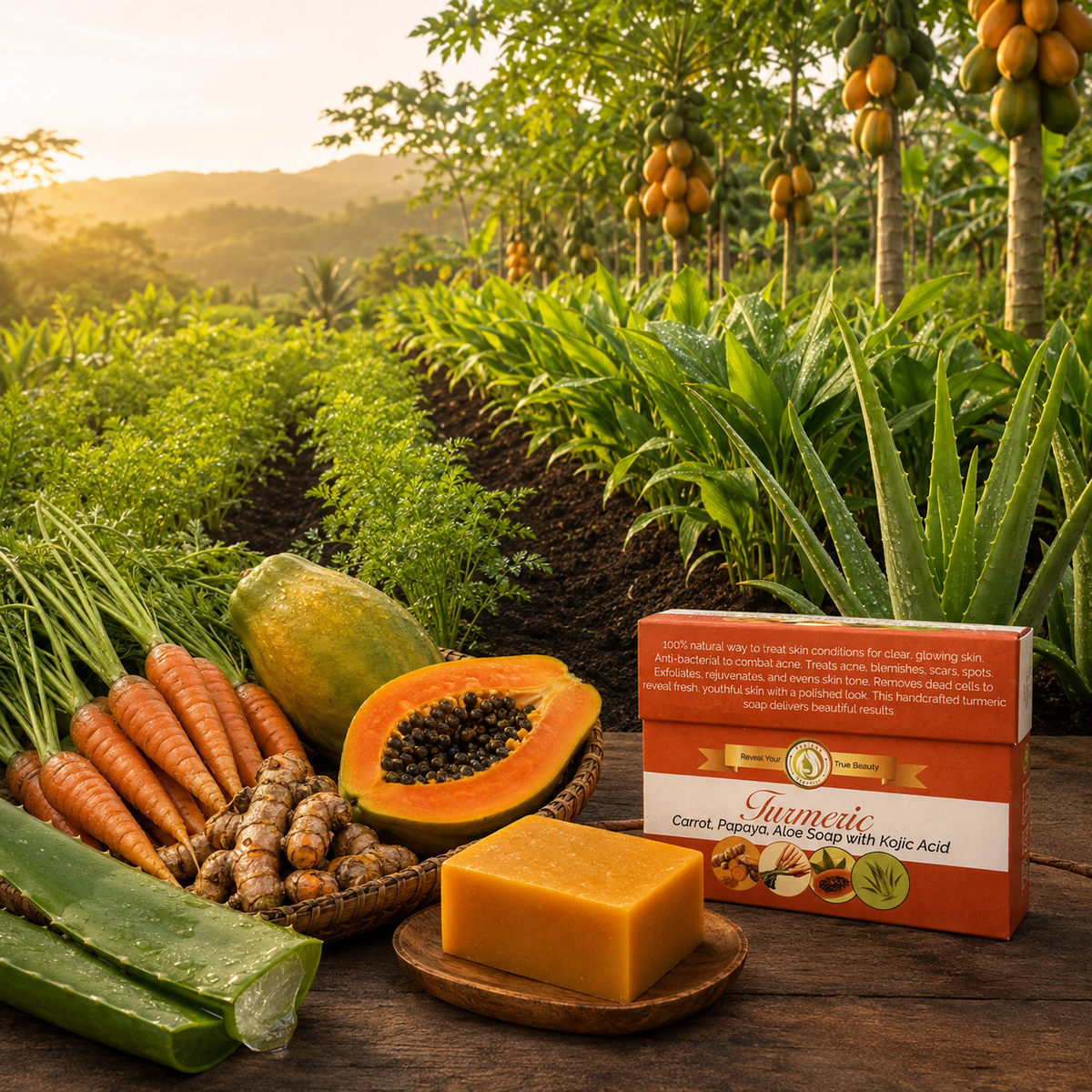 TAO Turmeric Carrot Papaya Aloe Soap