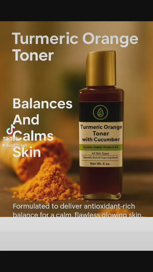 Turmeric Orange Toner with Cucumber - Balancing & Refreshing Face Toner